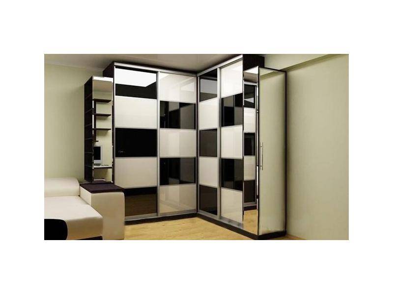 черно-белый угловой шкаф в Нижневартовске