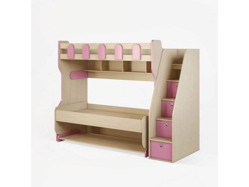детская кровать чудо 0772 дуб розовый в Нижневартовске