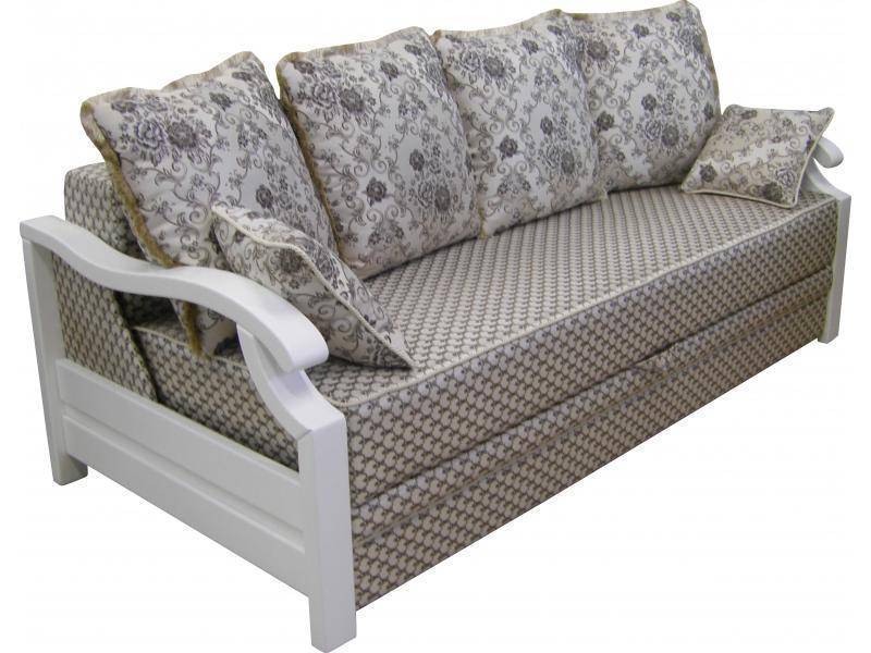 прямой диван с деревянными ручками софия 14 в Нижневартовске