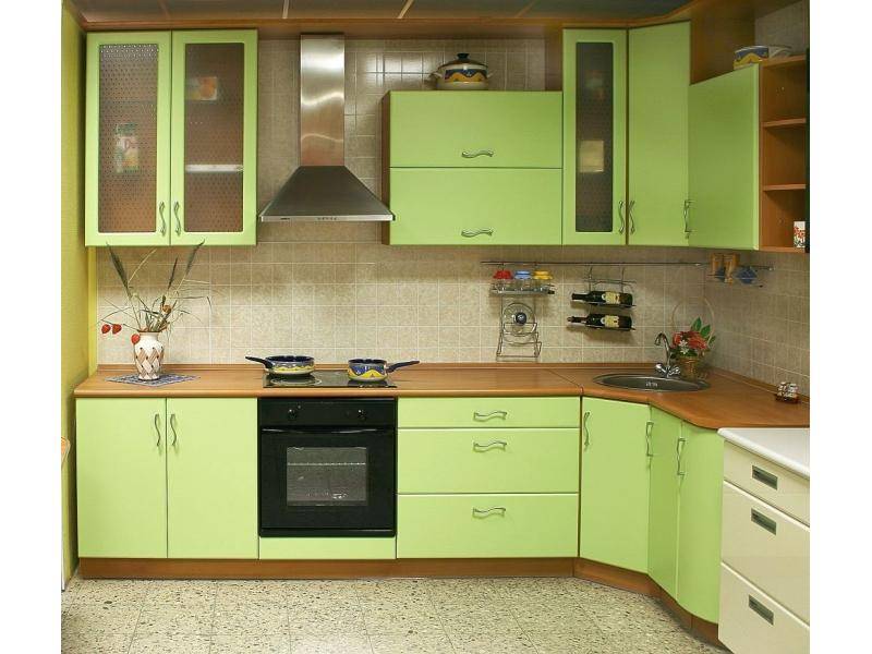 кухня мдф матовая (салатовая) в Нижневартовске