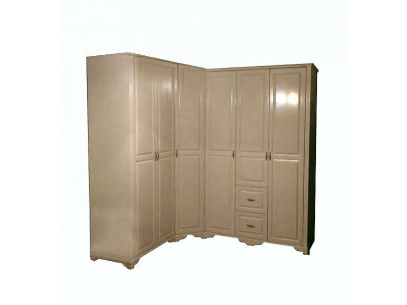 угловой шкаф деревянный № 17 в спальню, цвет слоновая кость. в Нижневартовске