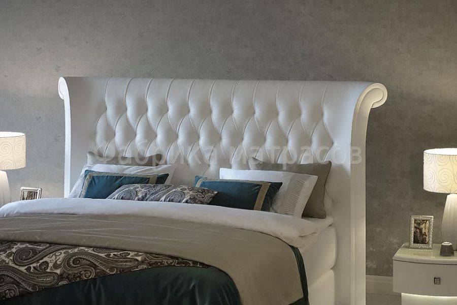 белоснежная кровать спальня астон в Нижневартовске