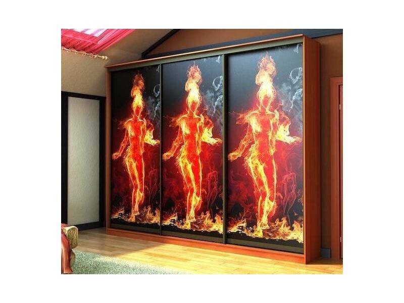 шкаф-купе 3 двери с фотопечатью в Нижневартовске