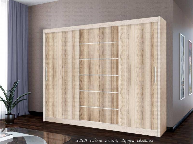 светлый шкаф-купе эконом в Нижневартовске