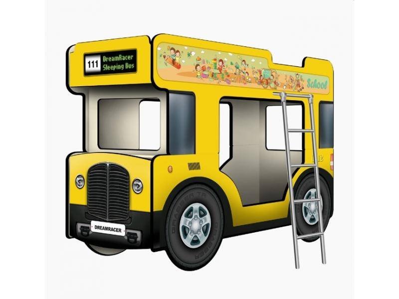 двухъярусная кровать-автобус слипинбас школьный жёлтый в Нижневартовске