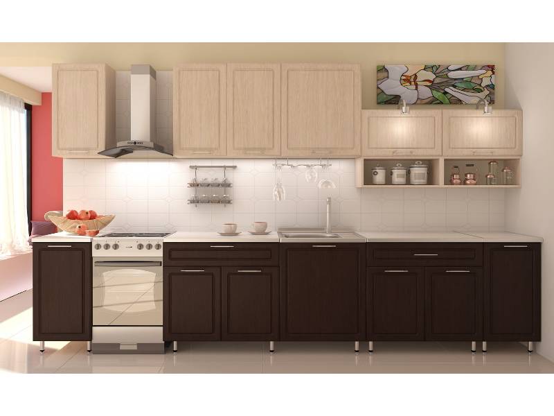 кухня прямая бельканто фасады мдф в Нижневартовске