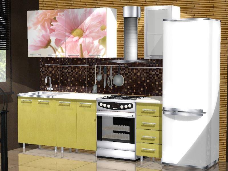 кухня фотопечатью герберы в Нижневартовске