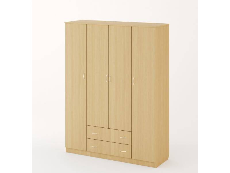 вместительный четырехстворчатый шкаф с ящиками в Нижневартовске