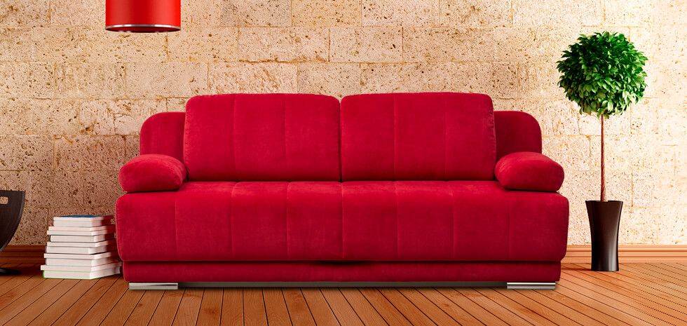 красный прямой диван матео 2 в Нижневартовске