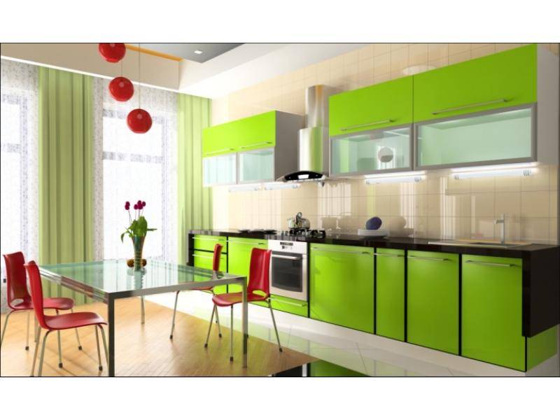кухонный гарнитур прямой лайм в Нижневартовске