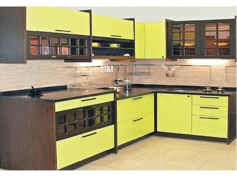 кухонный гарнитур угловой зеленый в Нижневартовске