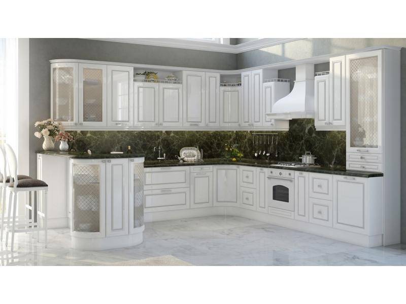 кухня угловая bianca silver в Нижневартовске