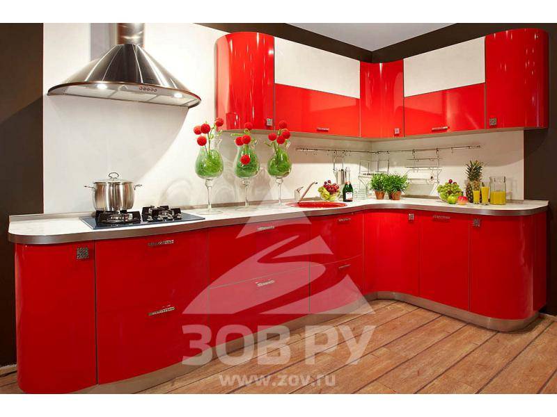 кухонный гарнитур постформинг красный в Нижневартовске
