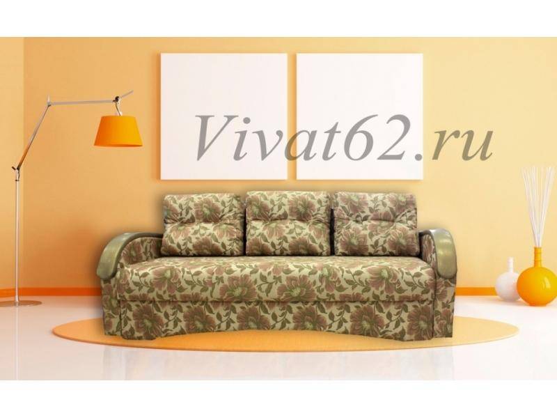 прямой диван с цветами дуэт 3 в Нижневартовске