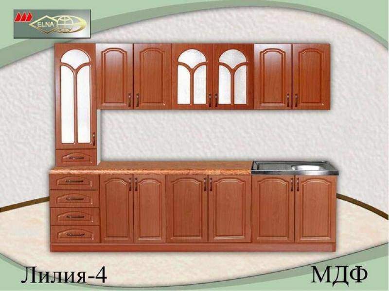 кухня прямая лилия 4 (мдф) в Нижневартовске