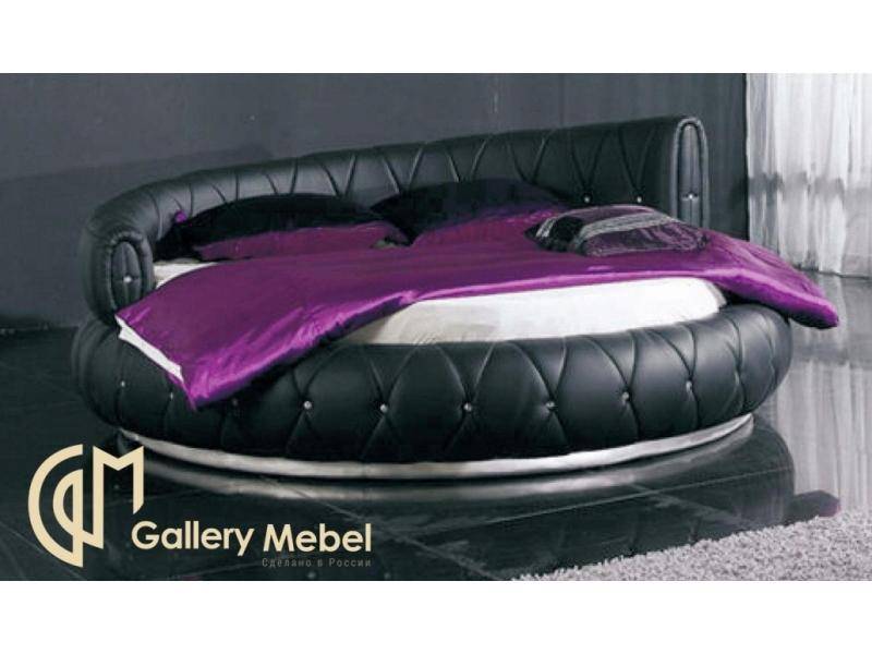 черная кровать letto rotondo 02 в Нижневартовске