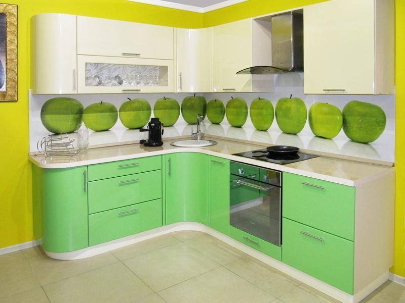 зеленый кухонный гарнитур орхидея в Нижневартовске