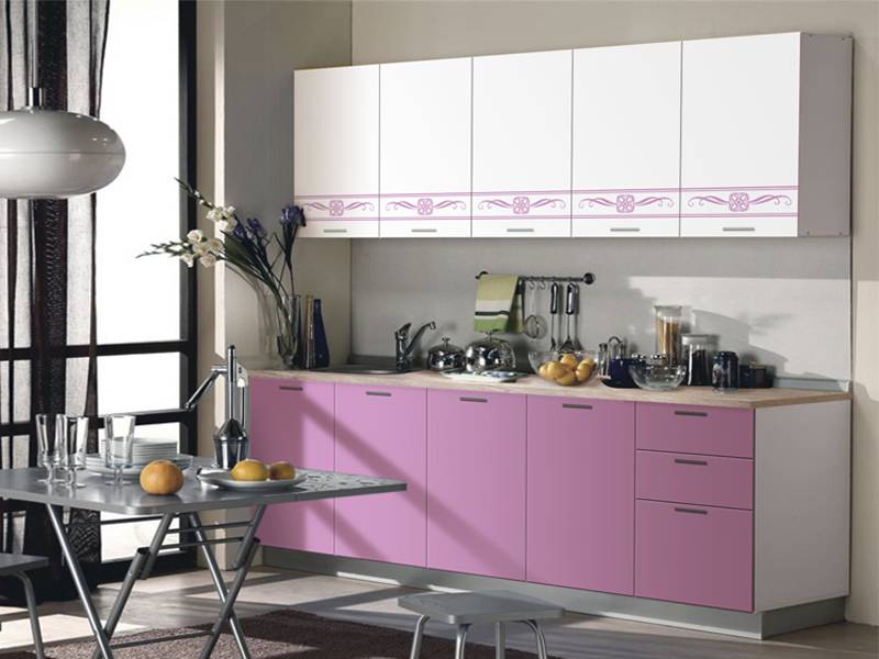 кухонный гарнитур прямой сирень в Нижневартовске