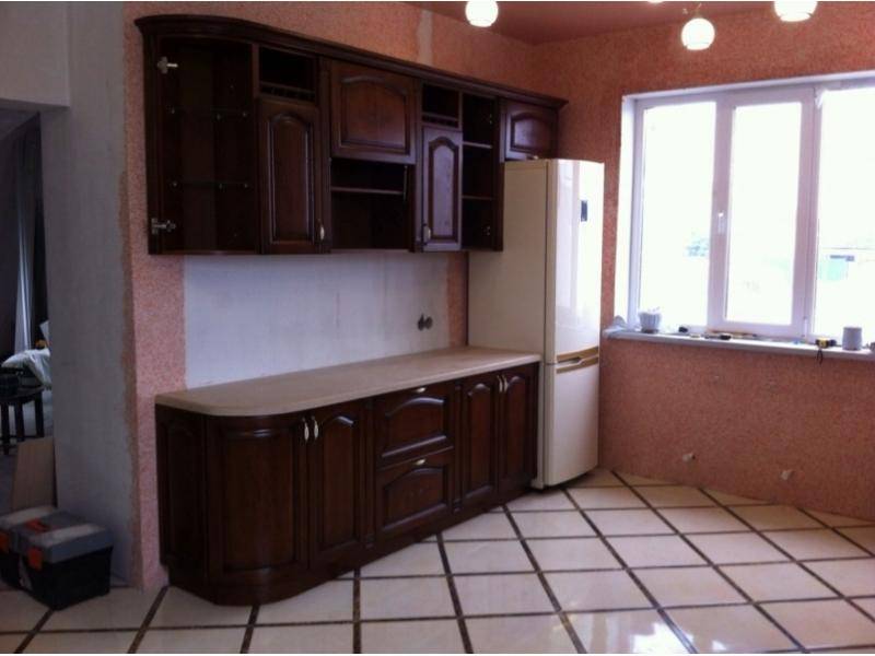 кухня из массива дуба лиственница с патиной в Нижневартовске