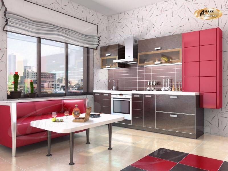 кухня прямая «техно венге» в Нижневартовске