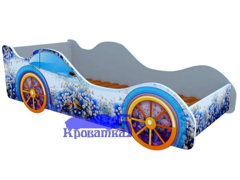 кровать-машина с фотопечатью зяблики в Нижневартовске