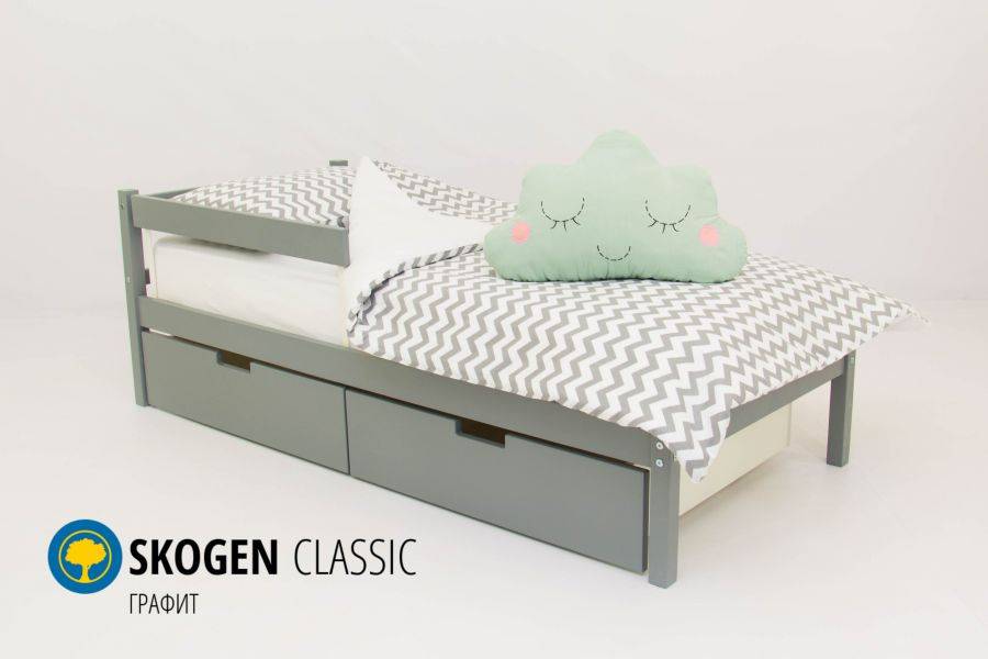 детская кровать skogen classic графит в Нижневартовске