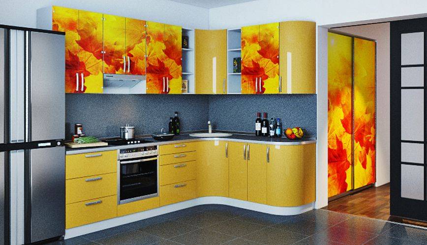 угловая кухня яркая в Нижневартовске