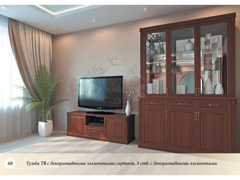 гостиная с 3-створчатым сервантом в Нижневартовске