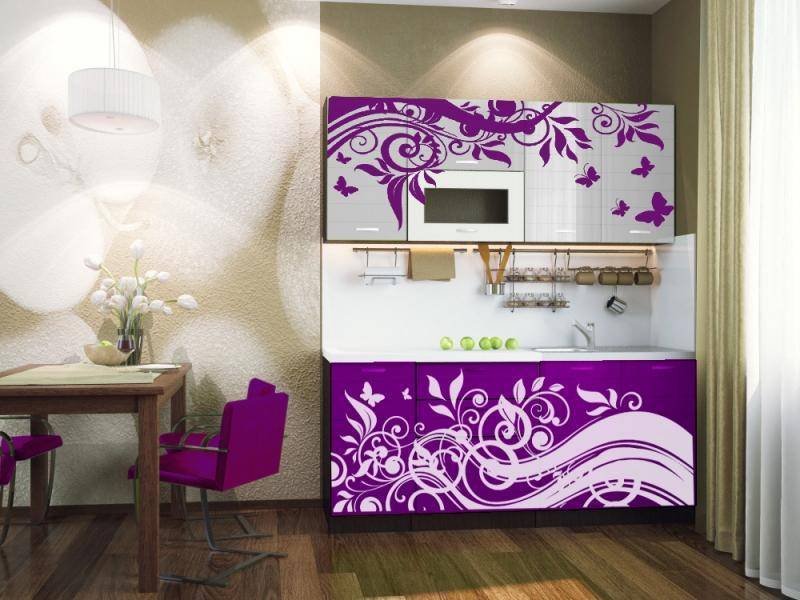 кухня прямая лада кф-5 с фотопечатью в Нижневартовске