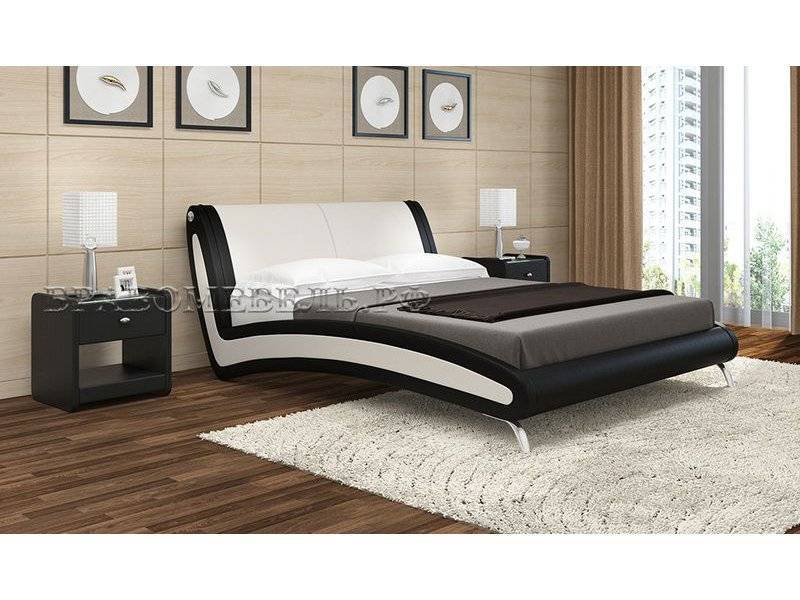 кровать мальта из экокожи с мягким изголовьем в Нижневартовске