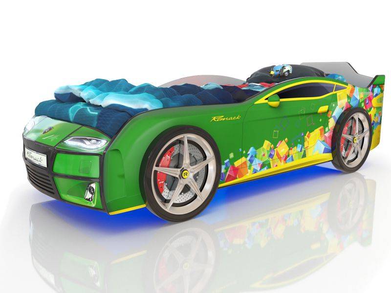 кровать-машинка romack kiddy кубики в Нижневартовске