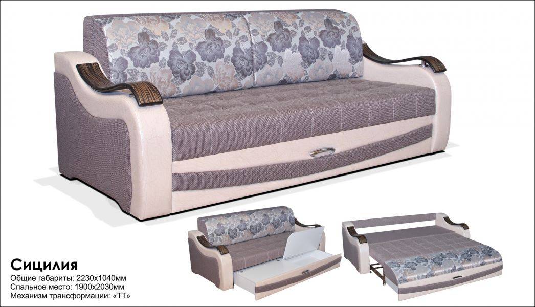 прямой диван сицилия тт с ящиком в Нижневартовске