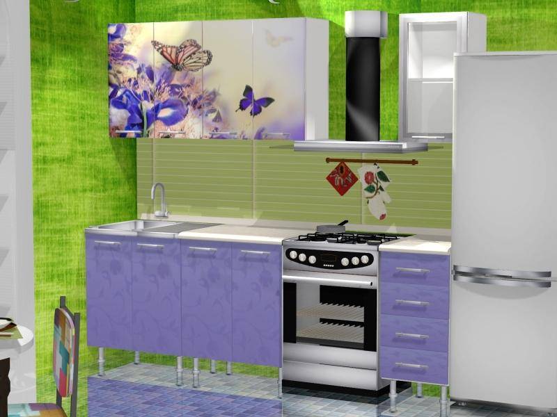 фиолетовая кухня бабочки в Нижневартовске