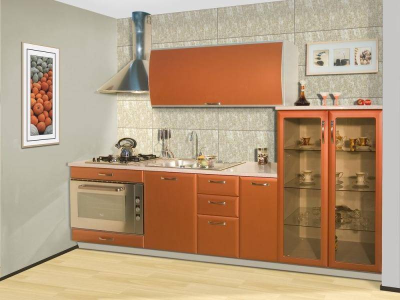 кухонный гарнитур прямой волна-солнечная в Нижневартовске