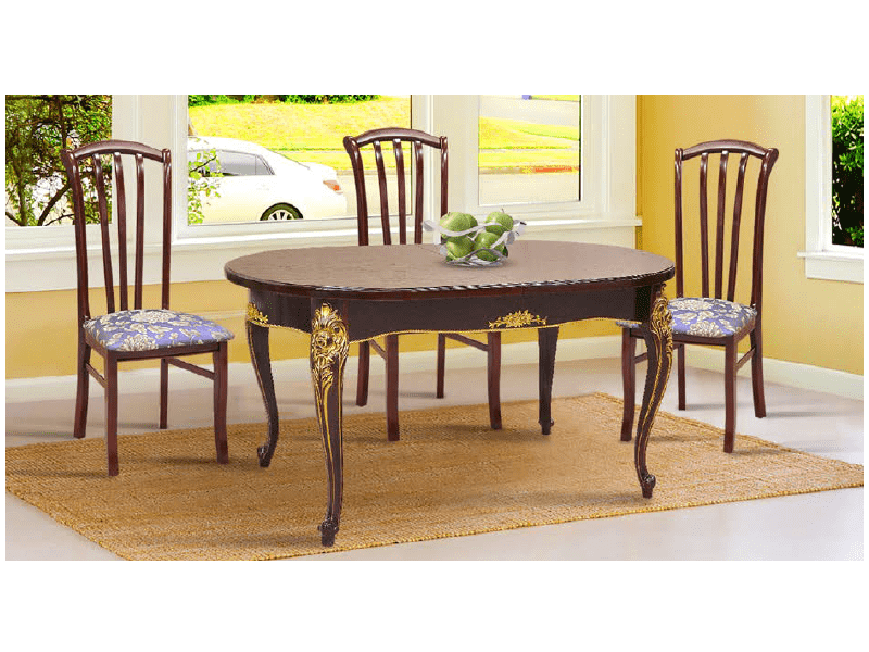 стол кухонный раздвижной скр овальный с узором в Нижневартовске