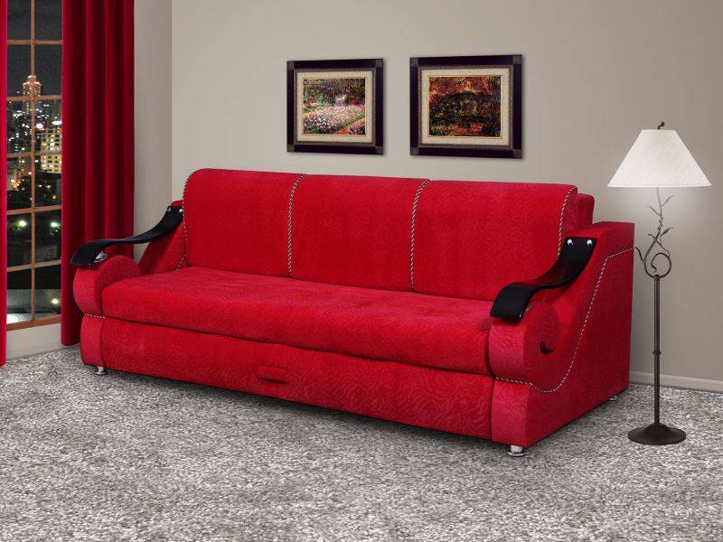 диван лидер 23 красный в Нижневартовске