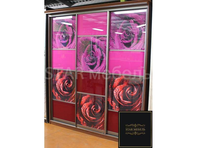 шкаф-купе с фотопечатью розы в Нижневартовске