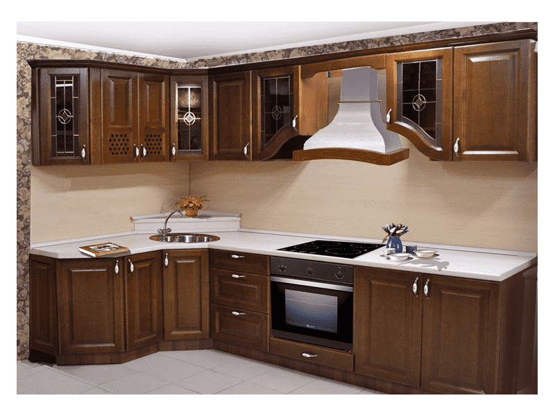 угловая кухня гретта из массива в Нижневартовске