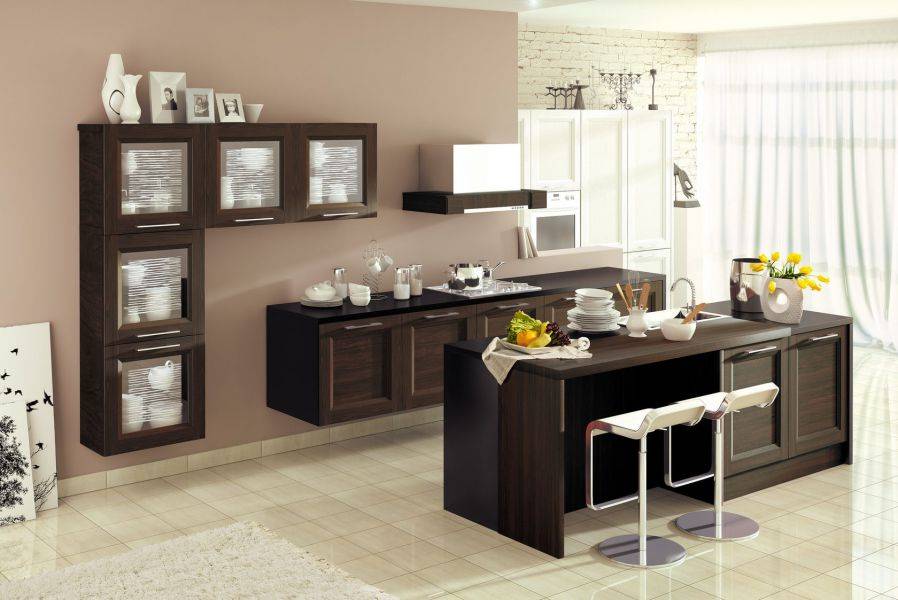 кухня альба с островом в Нижневартовске