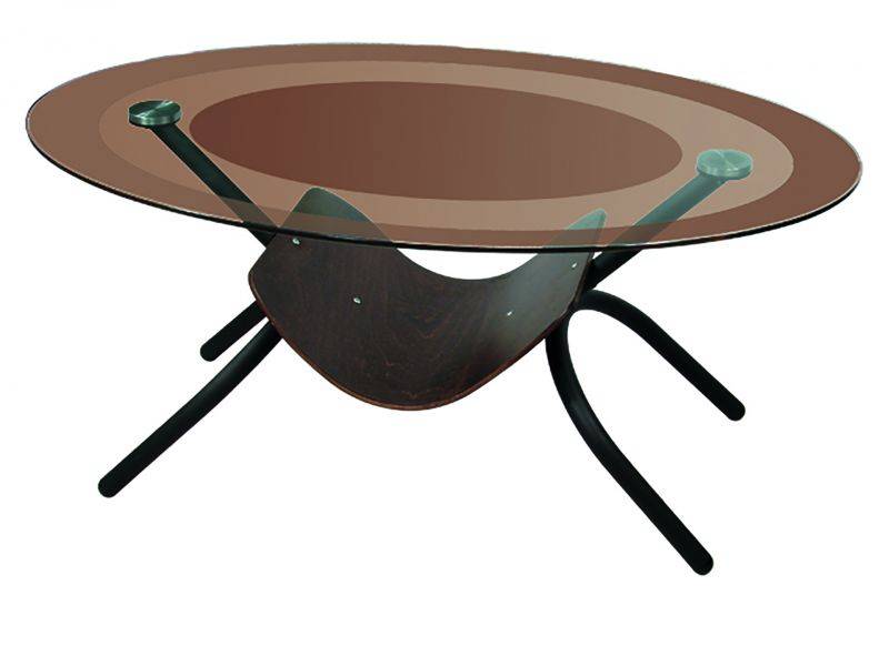 стол журнальный дуэт 2 черный/тонированное в Нижневартовске