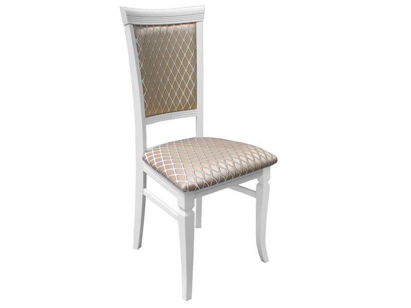 стул бонита белый/патина, жаккард ромб корица в Нижневартовске