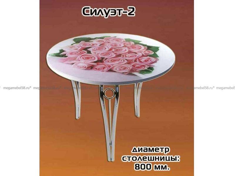 круглый стол с фотопечатью силуэт 2 в Нижневартовске