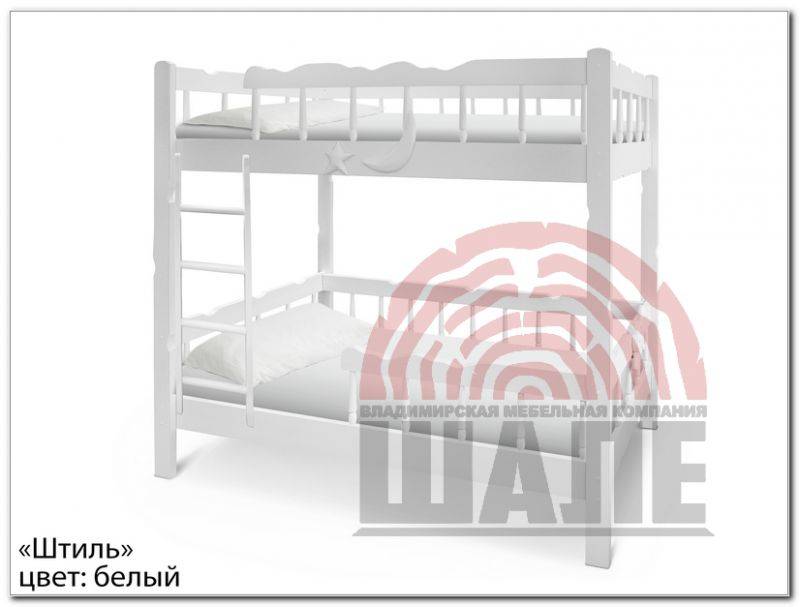 белая двухъярусная кровать штиль в Нижневартовске