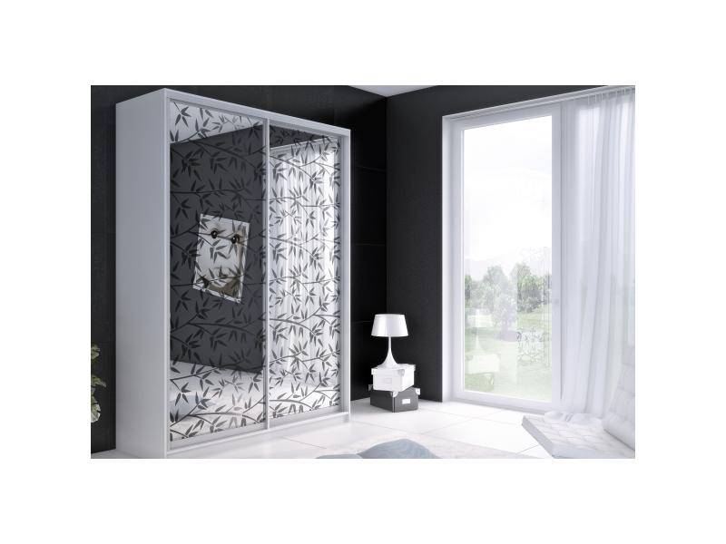 белый шкаф-купе с пескоструйным рисунком шк-11 в Нижневартовске