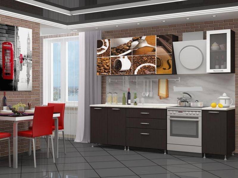 кухня с фотопечатью кофе в Нижневартовске