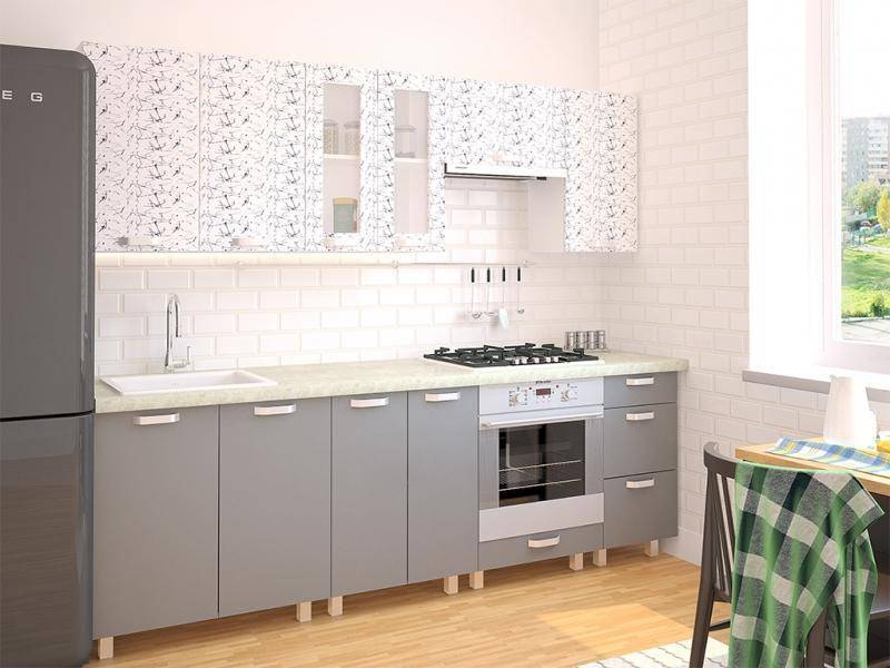 кухня прямая мила арт графит в Нижневартовске