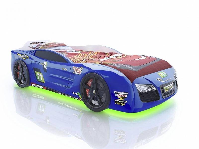 кровать-машина renner 2 синяя в Нижневартовске