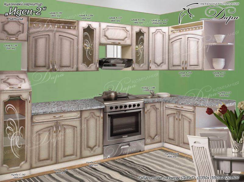 кухонный гарнитур иден-2 в Нижневартовске