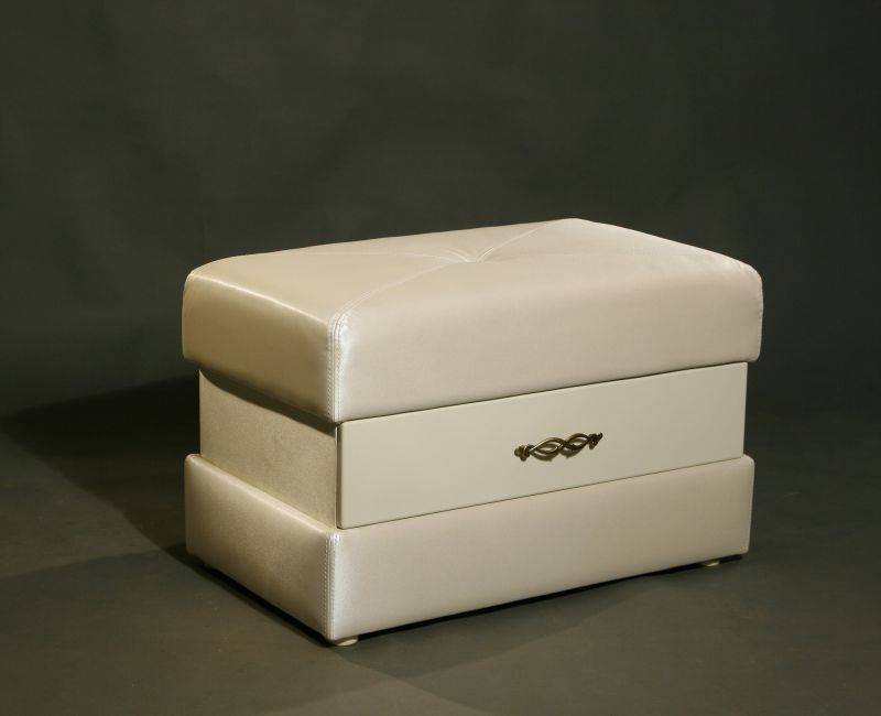 банкетка обитая кожей 100080 айвори в Нижневартовске