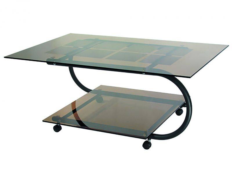 стол журнальный дуэт 10 черный/тонированное в Нижневартовске